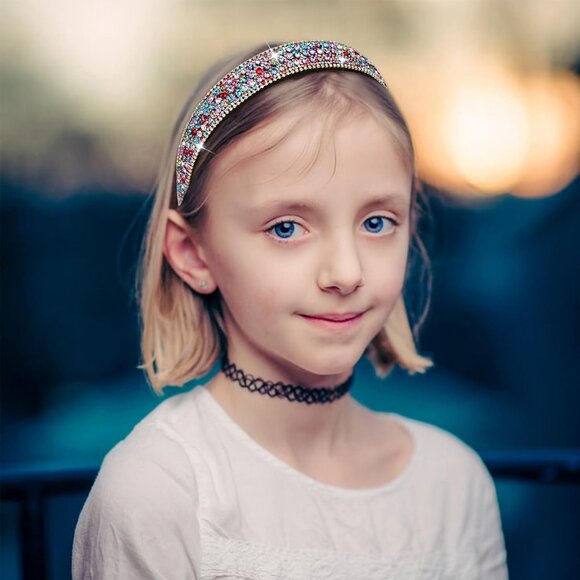 4 Pack Rhinestone Headbands Women Girls Sparkly Hair Accessories Gift - Picture 4 of 6